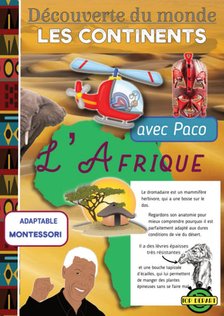 Je découvre  avec Paco - l'Afrique - Vous cherchez un cahier pour que votre enfant découvre le monde et les continents en s'amusant ? 👍🏻 Ce cahier de géographie