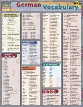 Quick Study German Vocabulary | Foreign Language and ESL Books and Games