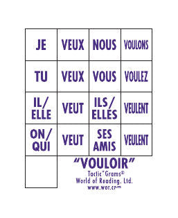 French Tactic*Grams® Vouloir | Foreign Language and ESL Books and Games