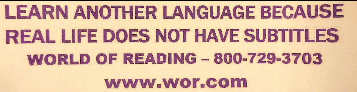 These multicultural vinyl bumper stickers are 11" by 3". 