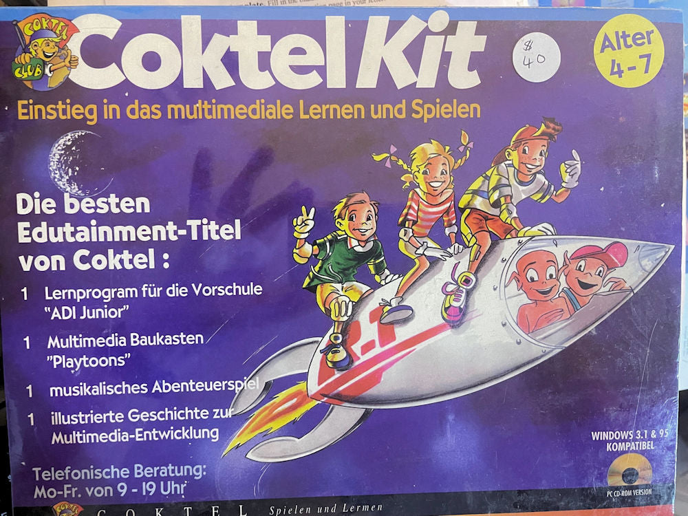Coktel Kit - Ages 4 - 10. This bundle of programs teaches pre-reading and beginning reading skills, math through fun activities and/or read a playtoon. 