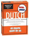 Dutch Magnetic Poetry - The Dutch language kit was developed by bilingual fans of Magnetic Poetry. Designed for distribution in The Netherlands, the packaging is completely in Dutch.