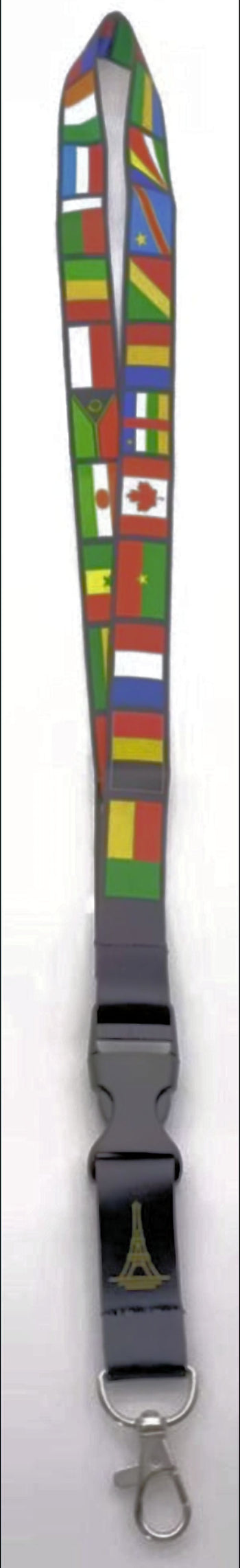 French Speaking Countries Flags Lanyard