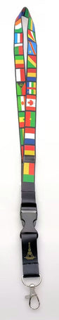 French Speaking Countries Flags Lanyard