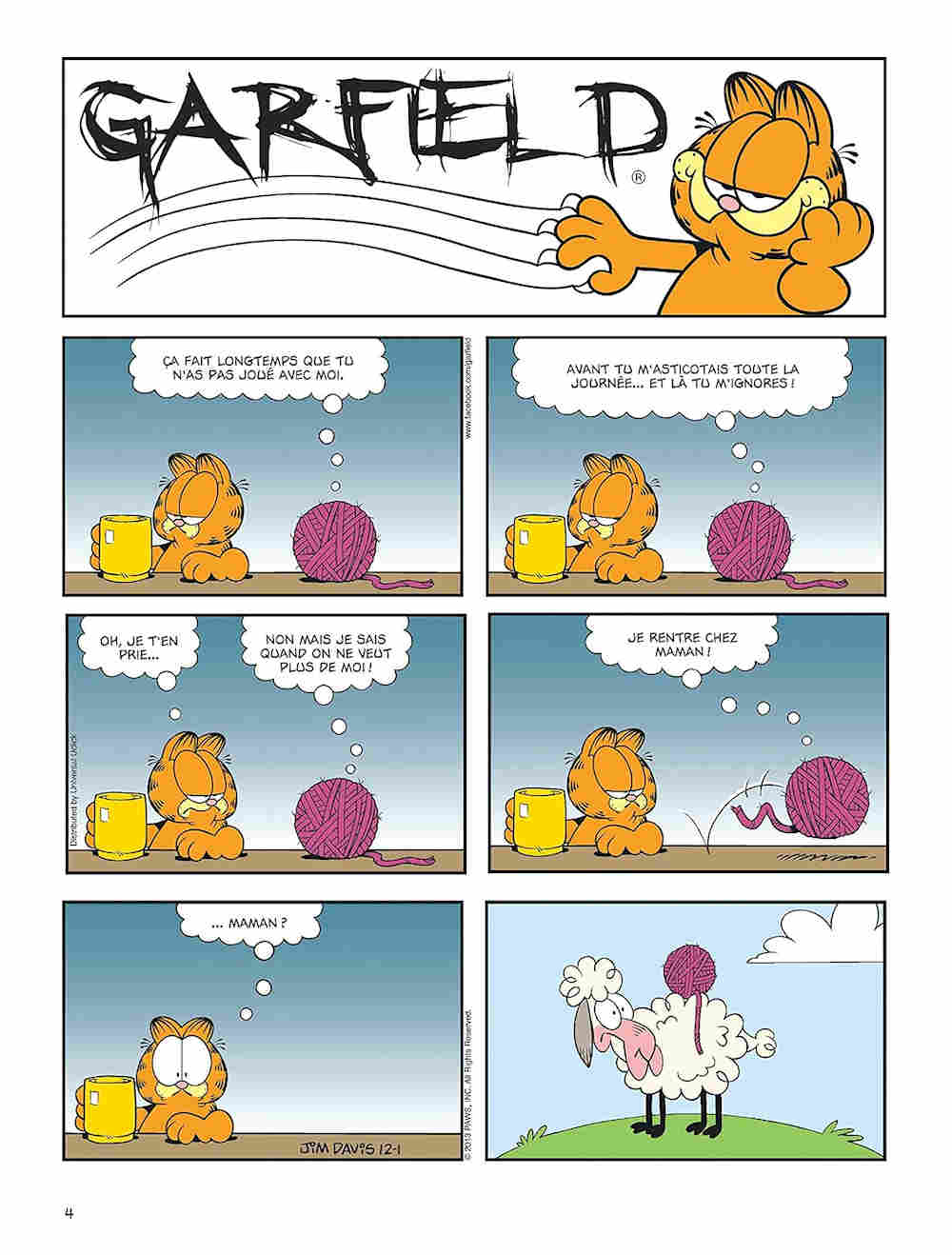 Garfield voyage leger sample page