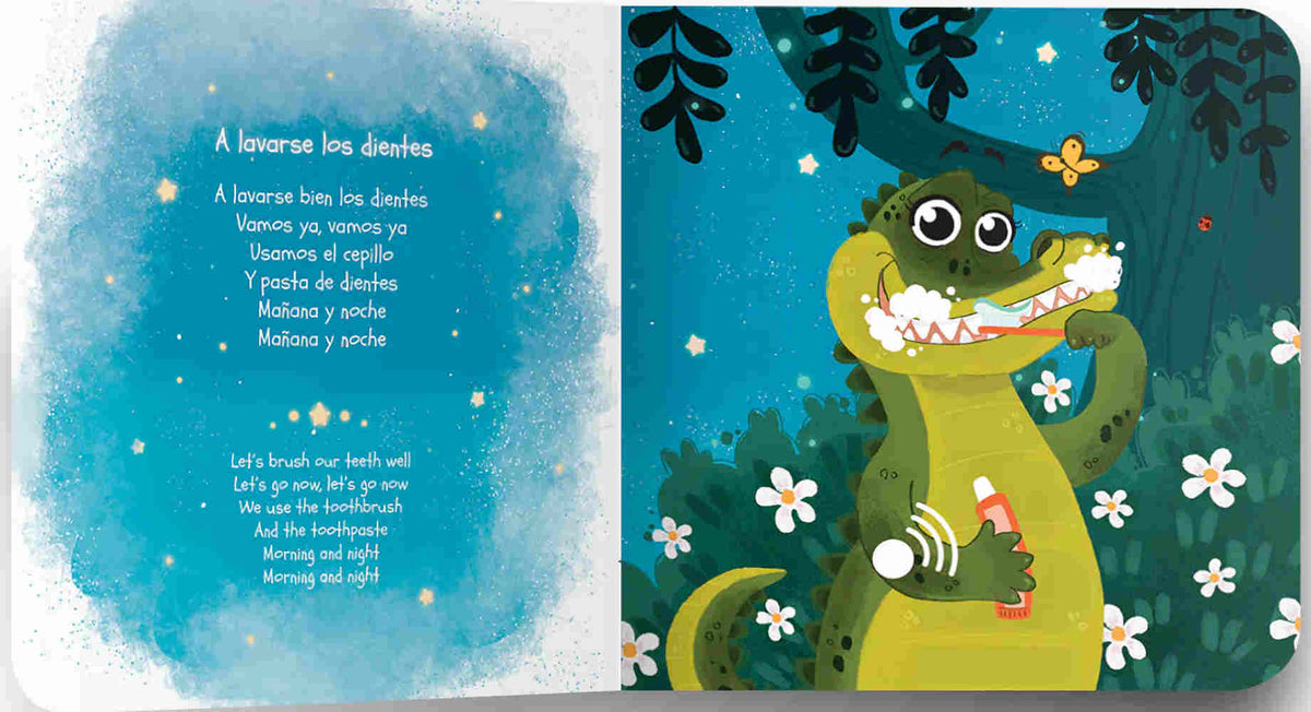 Sample Spanish song with lyrics in Spanish and English - This one - A lavarse los dientes - Let's brush our teeth well