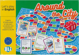 Around the City is a lively board game based on the observation of illustrations and the exploration of lexical themes related to the city.
