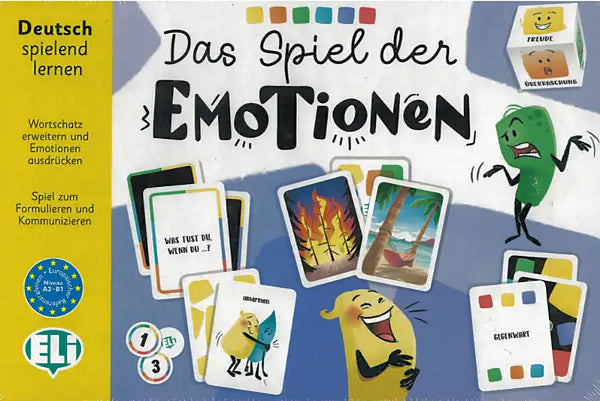 Das Spiel der Emotionen ist ein unterhaltsames Kartenspiel, bei dem man lernt, eigene Emotionen zu erkennen und zu beschreiben, die Emotionen anderer zu erkennen und unter den verschiedenen Emotionen zu unterscheiden.