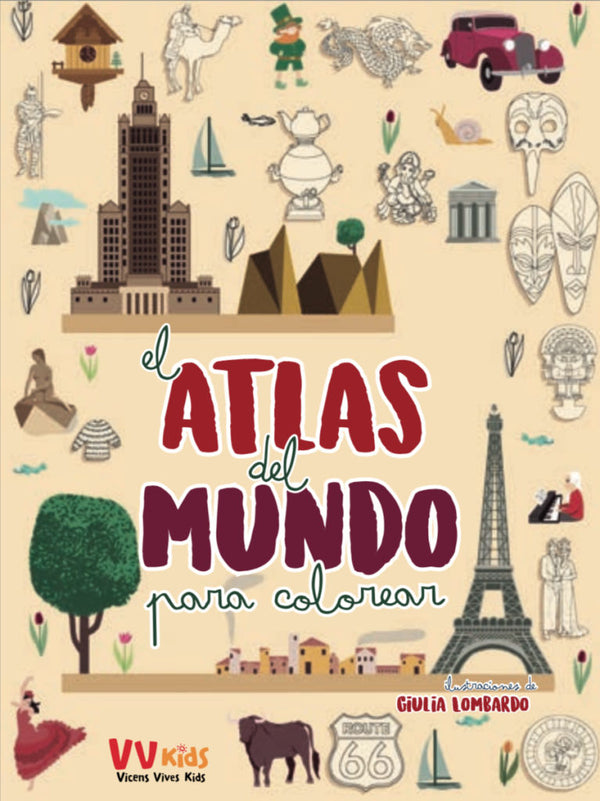 El Atlas del mundo para Colorear | Foreign Language and ESL Books and Games