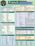 French Conversation Laminated Guide with rules to remember, greetings, pronunciation, basic statements, directions, questions and more.