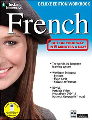 Instant Immersion French Deluxe Workbook and dvd | Foreign Language and ESL Audio CDs
