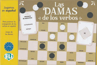 Las Damas de los Verbos es un juego inspirado en el clásico juego de las damas. Los jugadores, que pueden tener cualquier nivel lingüístico, recorrerán los verbos más comunes del español 