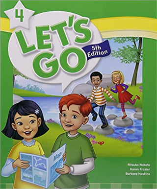Let's Go level 4 Workbook 5th Edition. The workbook provides reading and writing practice. Functional dialogues, interactive games, and pair work activities