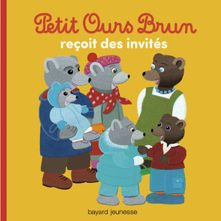 Petit Ours Brun reçoit des invités by Marie Aubinais. Chez les Ours Brun, il y a des invités.