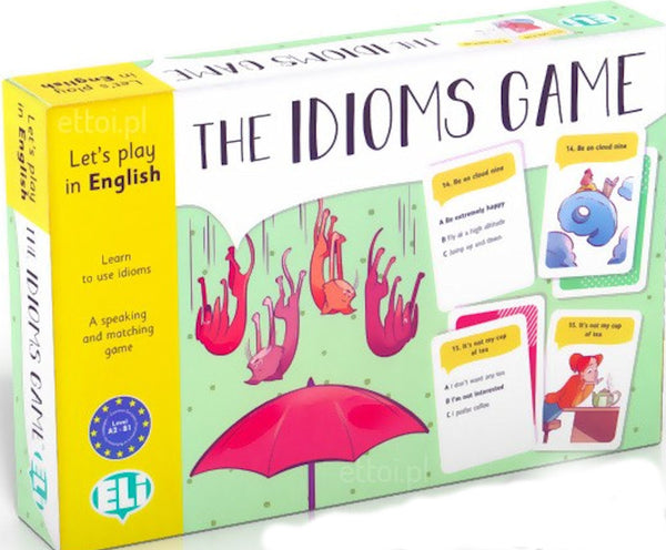 The Idioms Game is a useful card game which helps players discover the meaning of some of the most common Idioms in English.