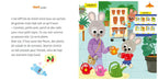 Timoté jardine sample page Timoté getting a watering can.