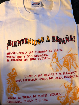 Bienvenidos a España tshirt | Multicultural Realia and Apparel