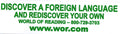 Discover a foreign language and rediscover your own bumper sticker | World of Reading - www.wor.com