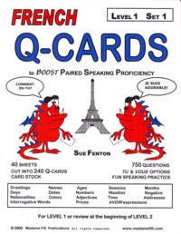 French Q Cards | Foreign Language and ESL Books and Games