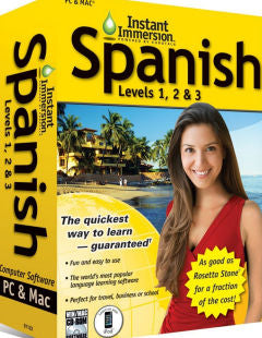 Instant Immersion Spanish Levels 1,2, 3 | Foreign Language and ESL Software