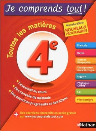 Level 7 - 6th grade - Je comprends tout - Tout en un 4e | Foreign Language and ESL Books and Games