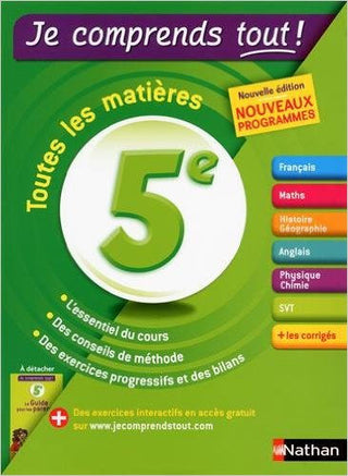 Level 8 - 7th grade - Je comprends tout - Tout en un 5ème | Foreign Language and ESL Books and Games