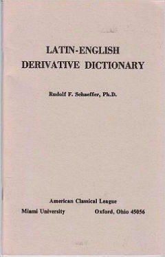 Latin-English Derivative Dictionary | Foreign Language and ESL Books and Games