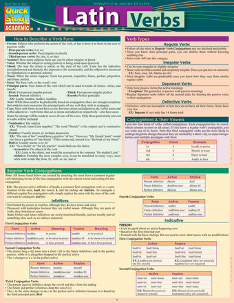 Quick Study - Latin Verbs Guide
