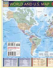 World & US Map laminated guide | Foreign Language and ESL Books and Games