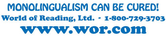 Monolingualism can be cured bumper sticker
