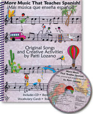More Music that Teaches Spanish CD and Manual | Foreign Language and ESL Audio CDs