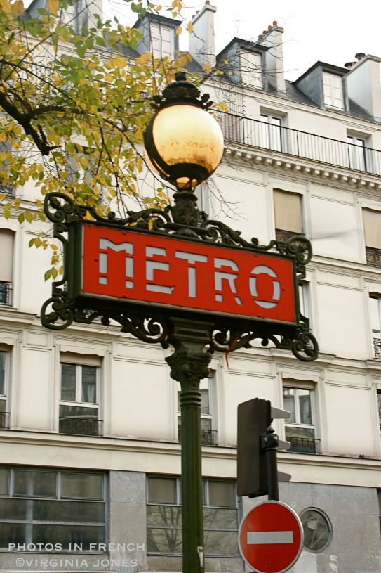 Paris Metro Sign Poster | Foreign Language and ESL Books and Games