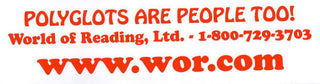 Polyglots are People Too Bumper Sticker | Bumper Sticker