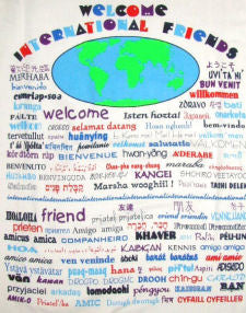 Welcome Friends tshirt | Multicultural Realia and Apparel