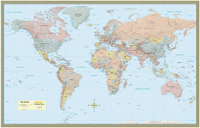 World Map Poster - Paper or laminated version | Foreign Language and ESL Books and Games